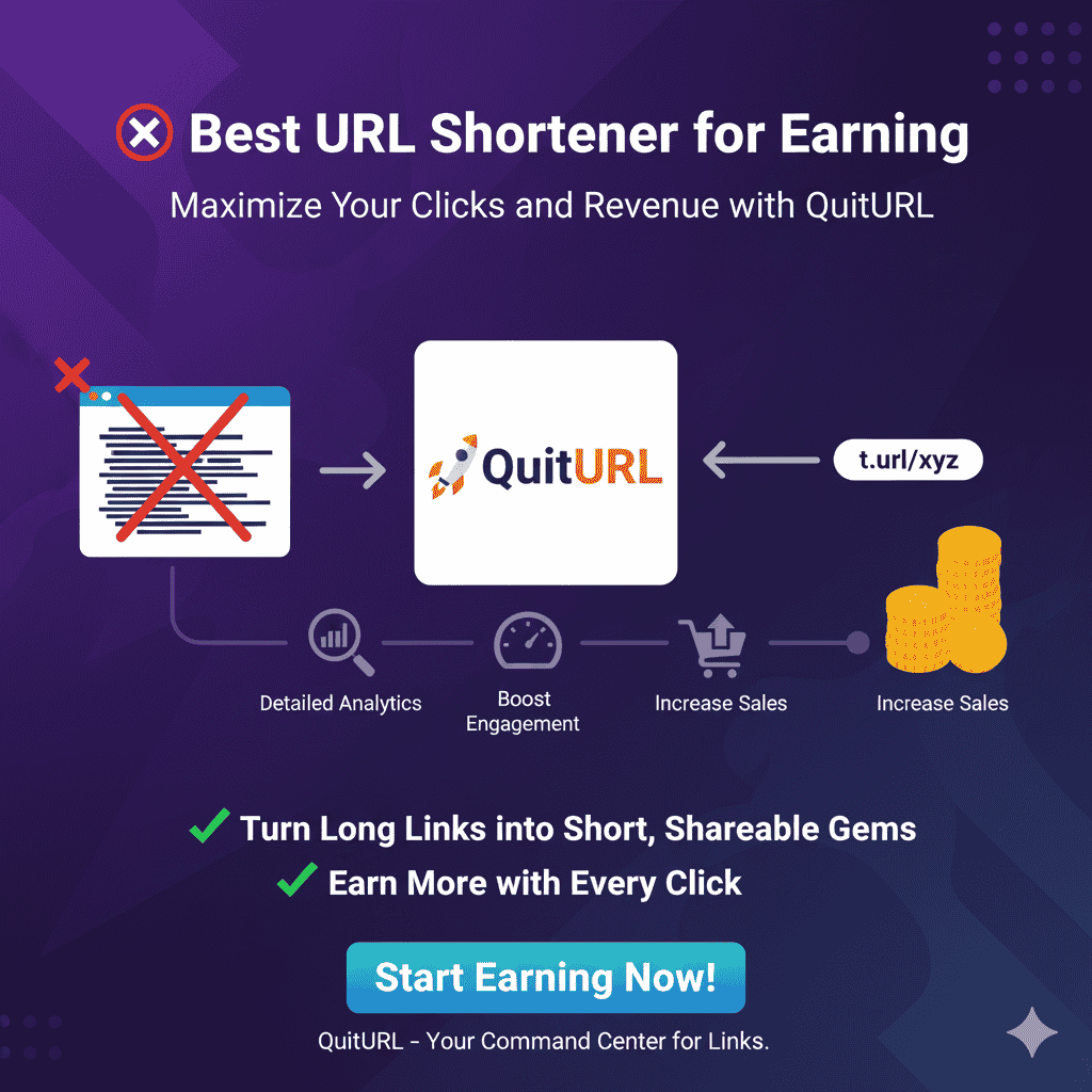 Best URL Shortener for Earning | Maximize Revenue with QuitURL - QuitURL