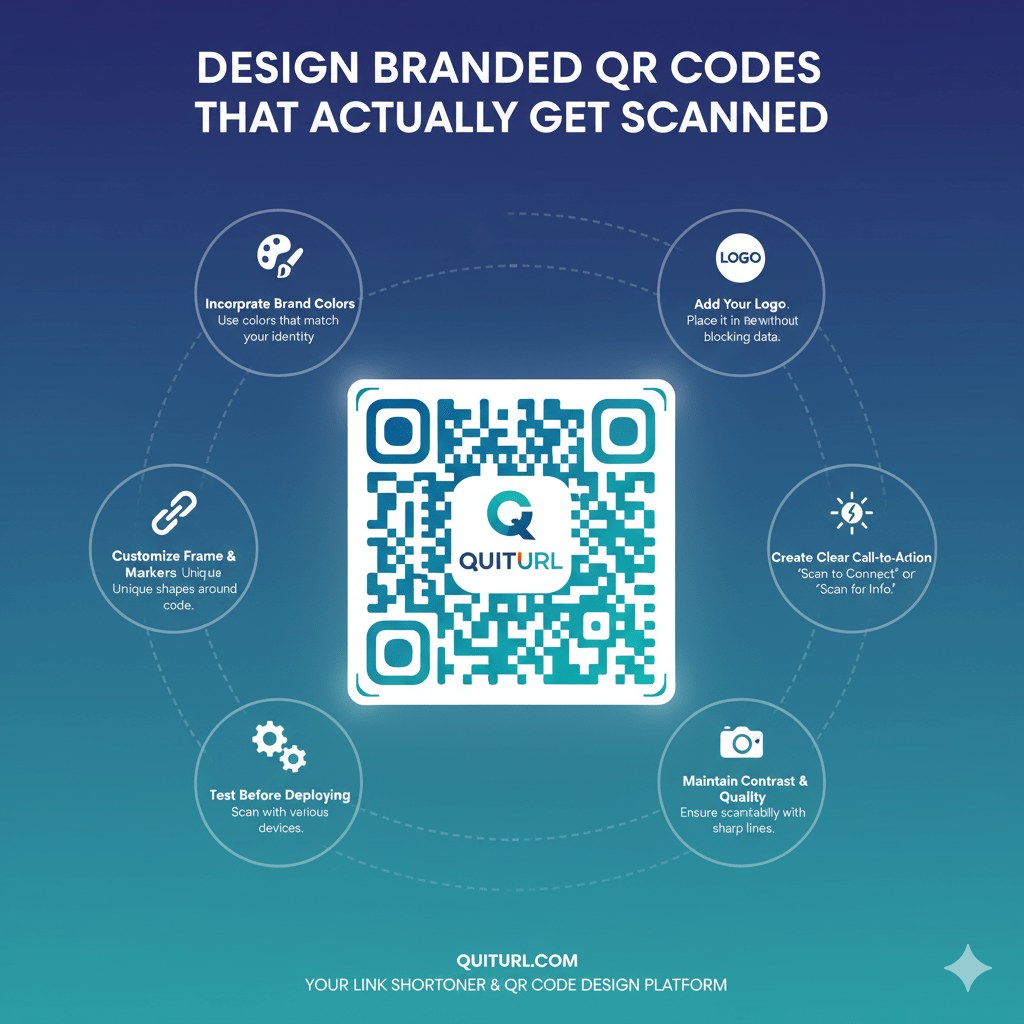 How to Design Branded QR Codes That Actually Get Scanned - QuitURL